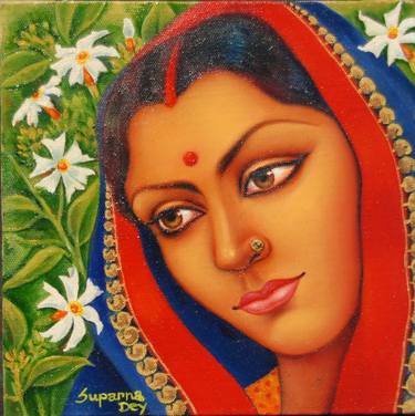 Print of Art Deco Women Paintings by Suparna Dey