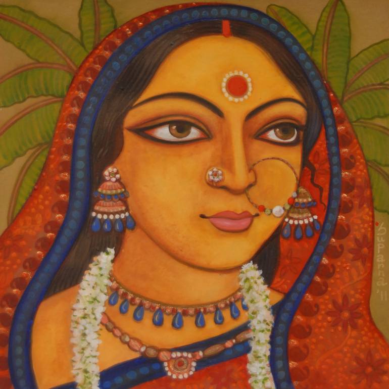 The Bengali Bride Painting by Suparna Dey | Saatchi Art