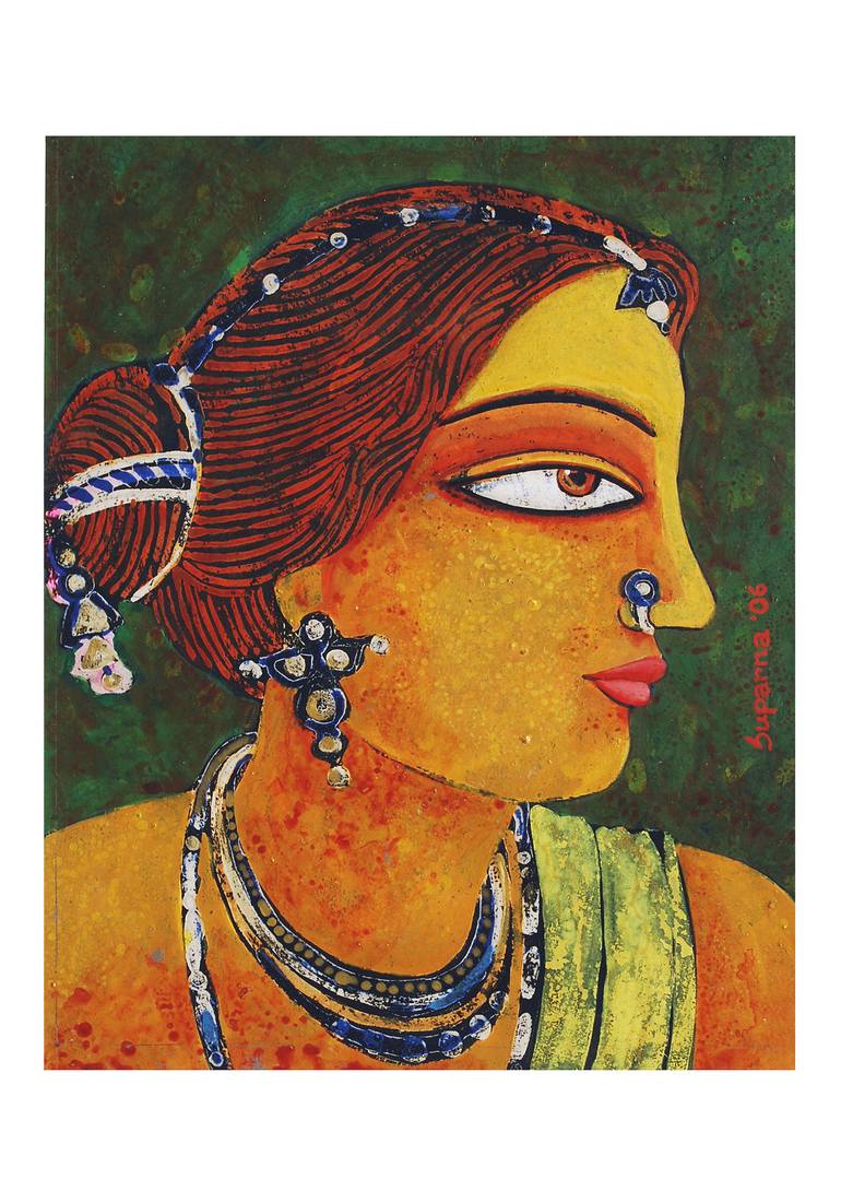 RAMANI (The Pretty Woman) Painting by Suparna Dey | Saatchi Art