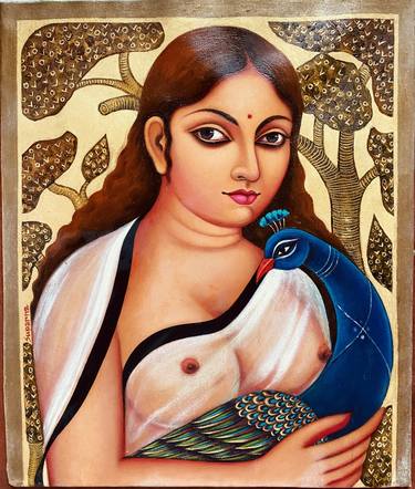Original Figurative Nude Paintings by Suparna Dey