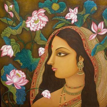Print of Realism Women Paintings by Suparna Dey