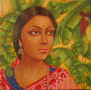 Original Figurative Portrait Paintings by Suparna Dey