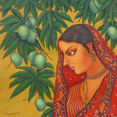 Print of Fine Art Garden Paintings by Suparna Dey