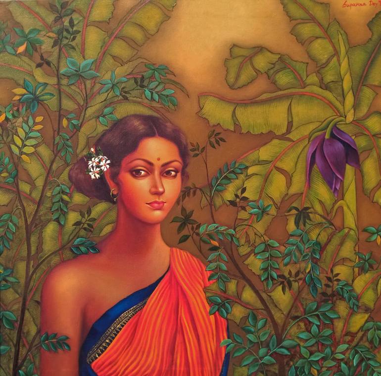 RADHA RANI Painting by Suparna Dey | Saatchi Art