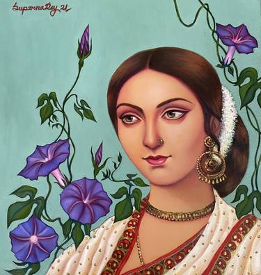 Print of Figurative Women Paintings by Suparna Dey