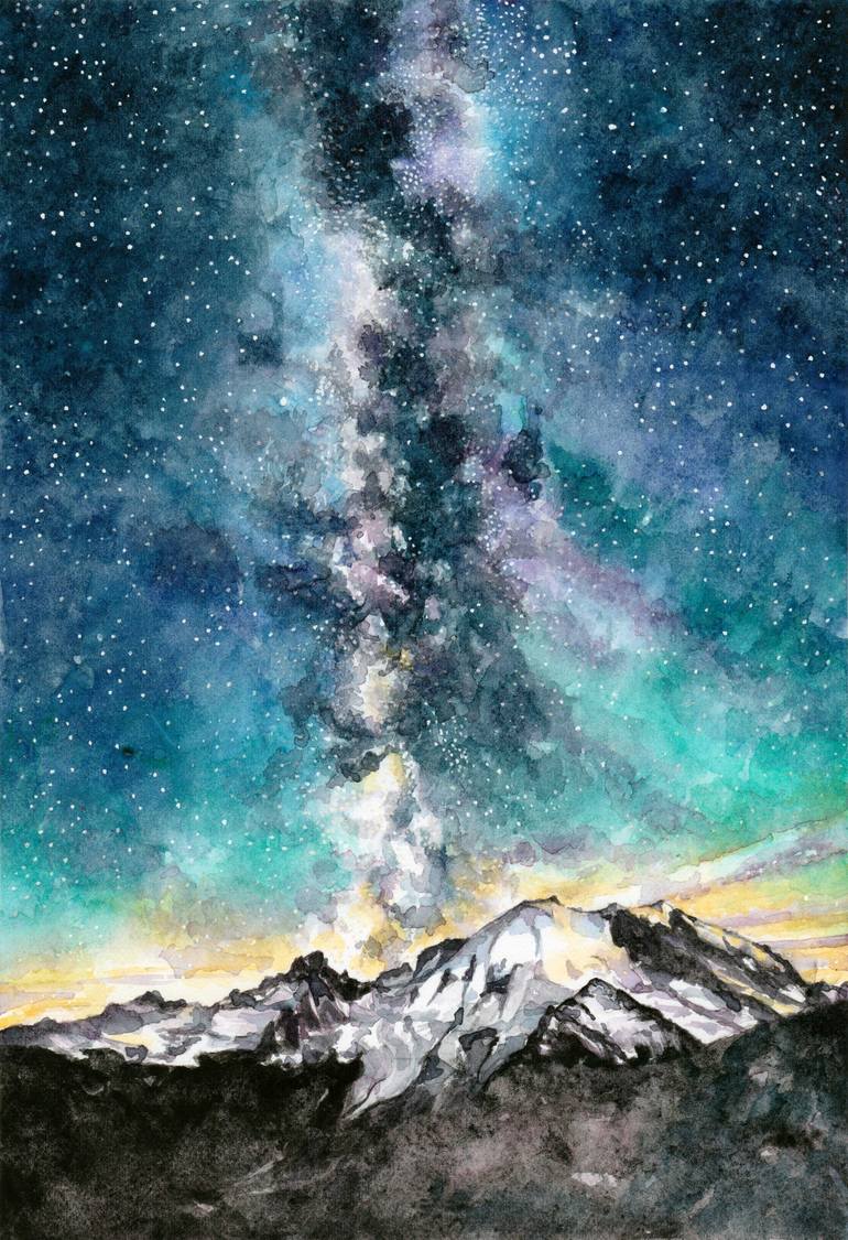 Mount Rainier National Park Painting by Rebecca Sira Saatchi Art