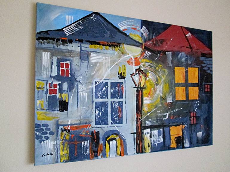 Original Modernism Home Painting by Ludo Sevcik