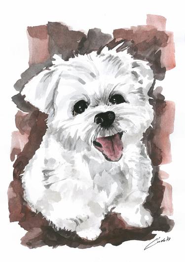 Print of Fine Art Dogs Paintings by Ludo Sevcik