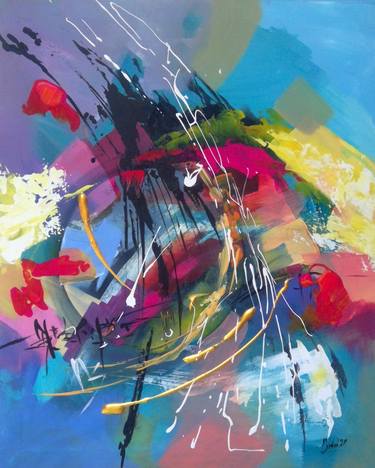 Original Abstract Expressionism Abstract Paintings by Ludo Sevcik