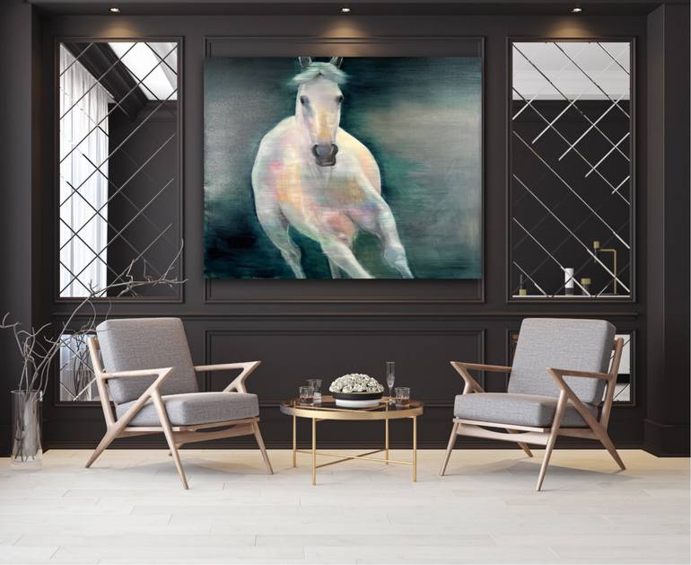 Original Black & White Animal Painting by Susan Wolfe Huppman