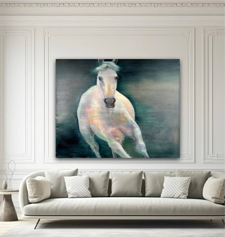 Original Black & White Animal Painting by Susan Wolfe Huppman