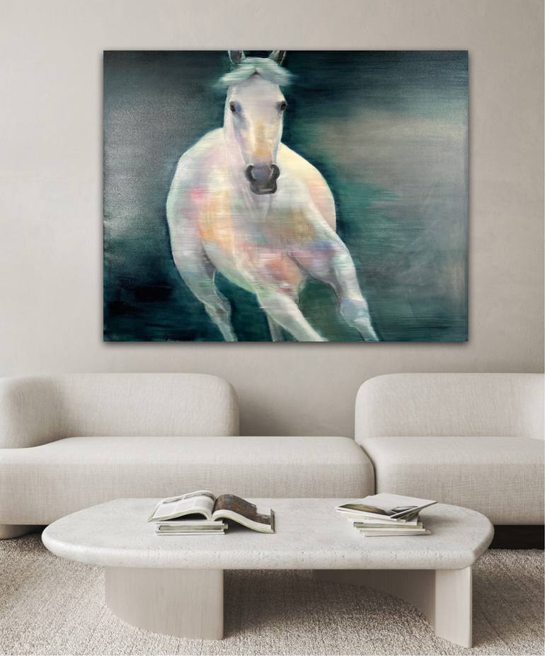Original Black & White Animal Painting by Susan Wolfe Huppman