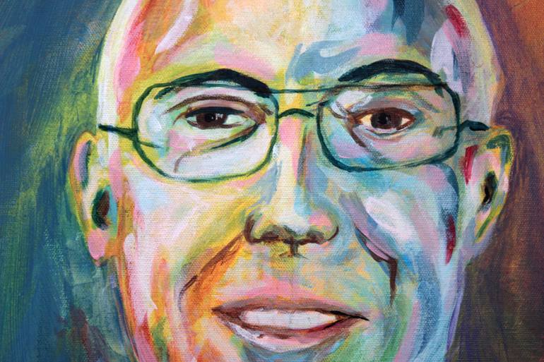 Original Expressionism People Painting by Debbie Davidsohn