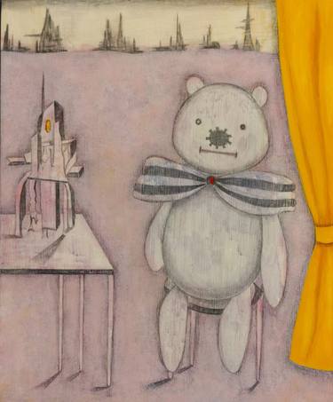 Original Surrealism Landscape Painting by Akiko Yamazaki
