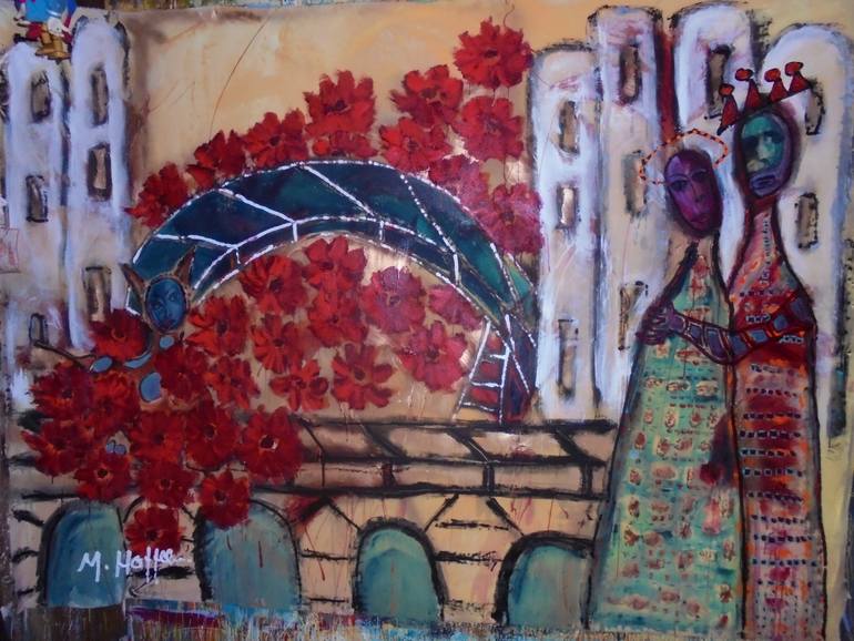Michael Rome Artist Dinner in Rome Painting by Michael Hoffee | Saatchi Art