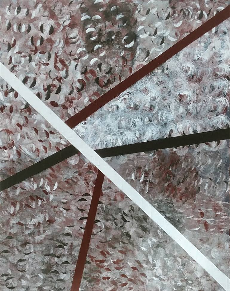 Original Abstract Painting by Adrian Sibley | Abstract Art on Canvas | The direct way is lost