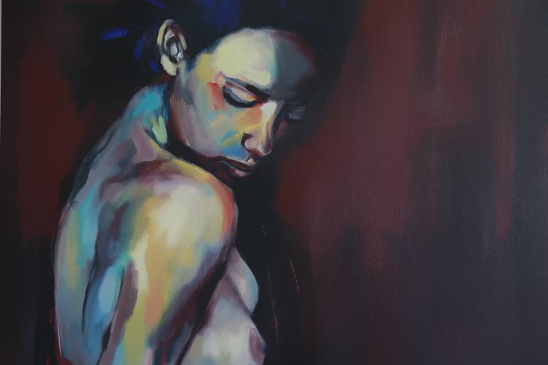 Original Nude Painting by Alberto Angiolin