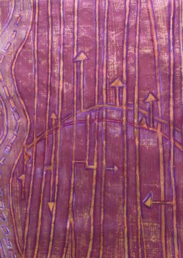 Original Abstract Expressionism Abstract Printmaking by Kathy Flament