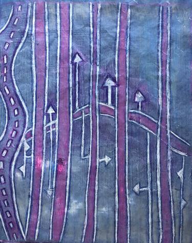 Original Abstract Expressionism Abstract Printmaking by Kathy Flament