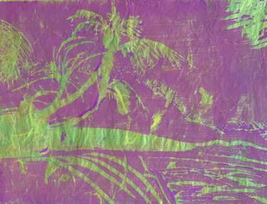 St John Palm in Purple and Green - Limited Edition of 1 thumb