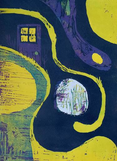 Original Abstract Printmaking by KATHY FLAMENT