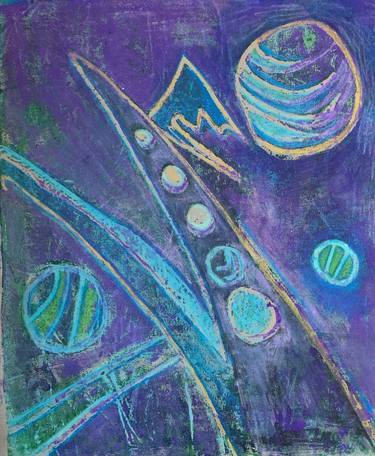 Space Probe in Lavender and Blue - Limited Edition of 1 thumb