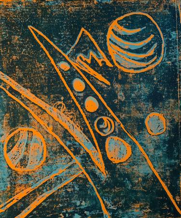 Original Abstract Printmaking by KATHY FLAMENT