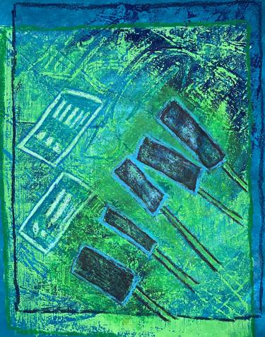 Original Abstract Printmaking by KATHY FLAMENT