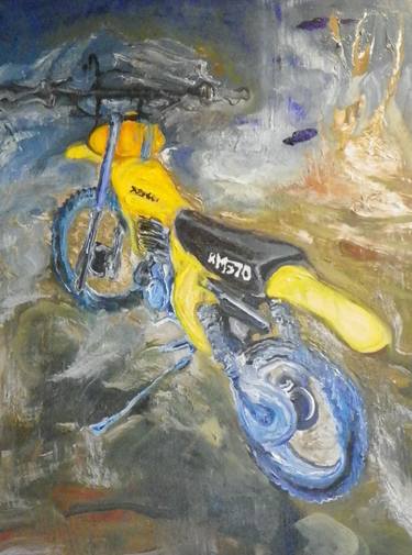 Original Fine Art Motorbike Paintings by Peter Neckas