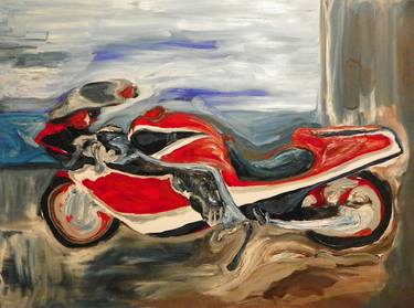Print of Impressionism Motorcycle Paintings by Peter Neckas