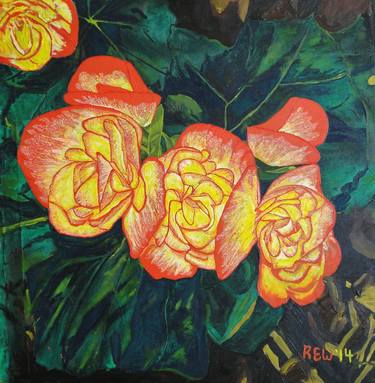 Original Expressionism Floral Paintings by R Erik Weigand