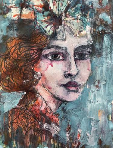Original Abstract Expressionism Portrait Paintings by Irina Gurin