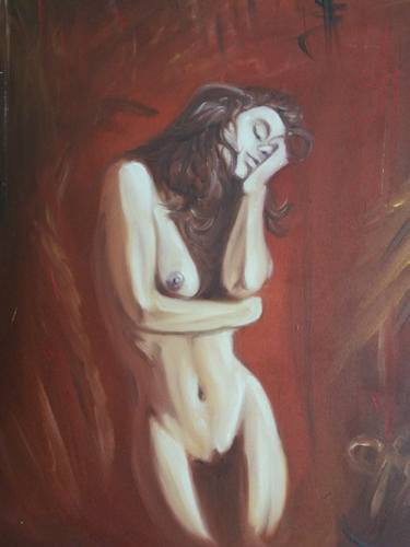 Original Figurative Nude Painting by Constantin Sorin Chetreanu