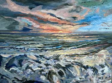 Original Impressionism Seascape Painting by Julianne Felton