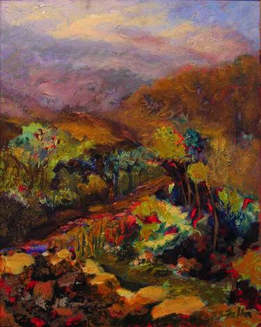 Original Expressionism Landscape Paintings by Julianne Felton