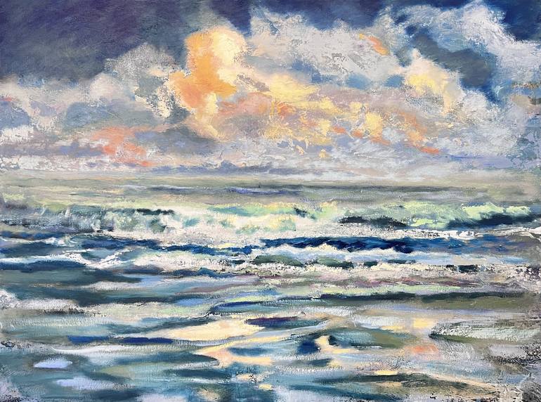 Original Abstract Beach Paintings by Julianne Felton