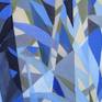 From a new series called "willow pattern".  An exercise in blues and the play of light on a plantation of willows.

Painting continues around the sides, so there is no need to frame.  Ready to hang.