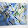 Angled view.  The painting continues around the sides, so framing is not essential.