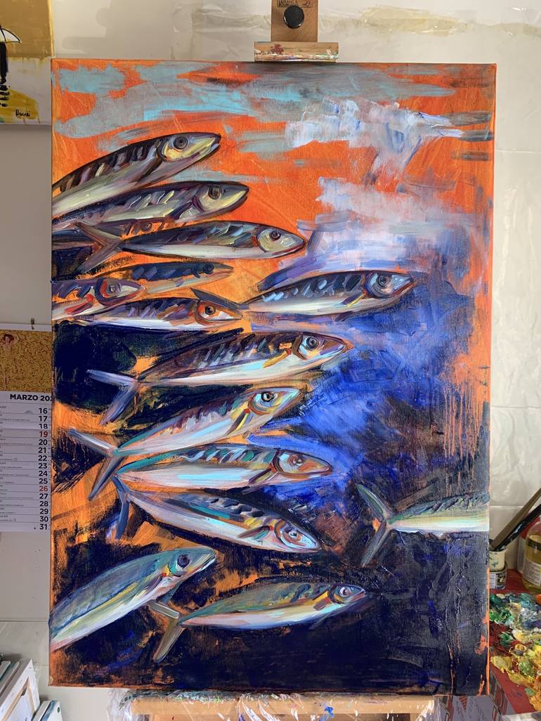 Original Fish Painting by Olga Pascari