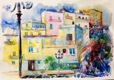 Original Expressionism Cities Paintings by Olga Pascari