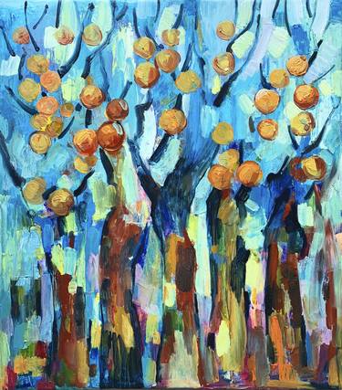 Original Abstract Tree Paintings by Olga Pascari