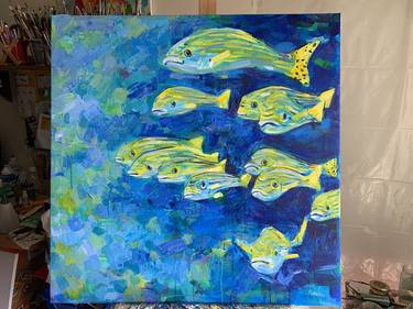Original Expressionism Fish Paintings by Olga Pascari