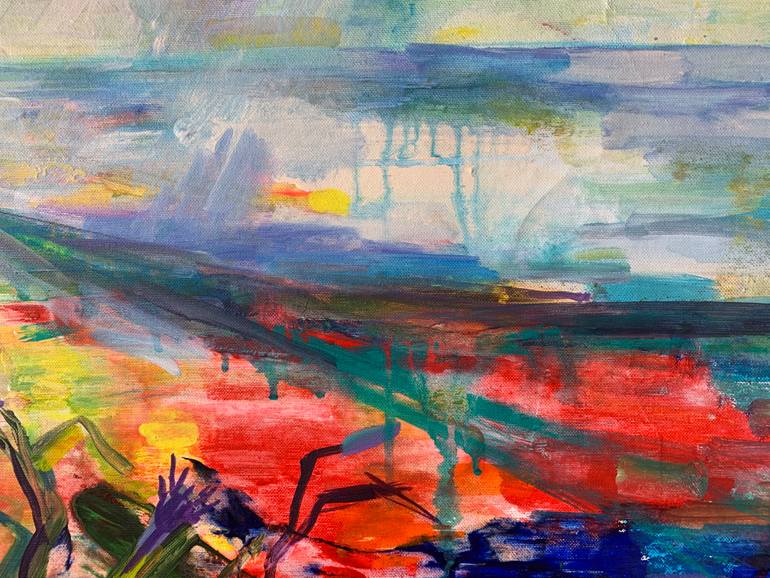 Original Abstract Landscape Painting by Olga Pascari