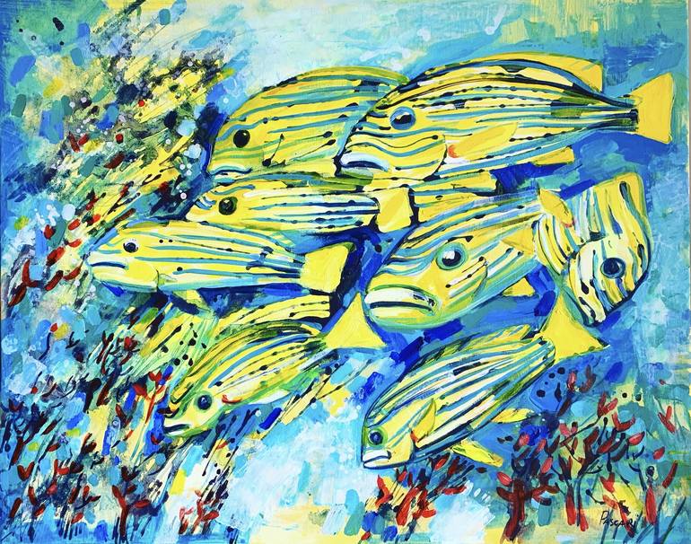 sea life Painting by Olga Pascari | Saatchi Art