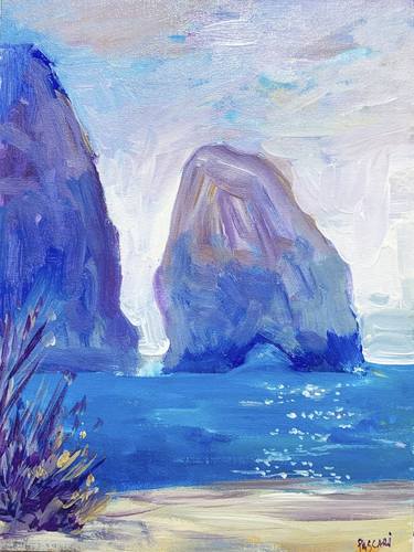 Original Impressionism Beach Paintings by Olga Pascari