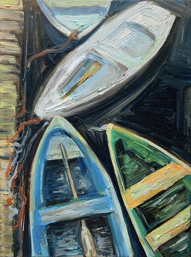 Original Boat Paintings by Olga Pascari