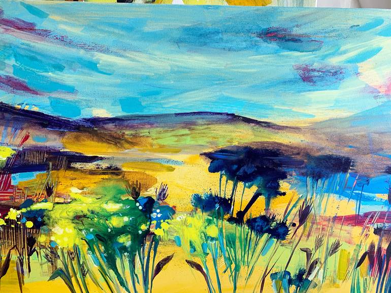 Original Abstract Expressionism Landscape Painting by Olga Pascari