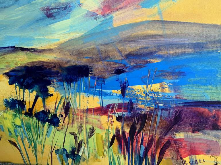 Original Abstract Expressionism Landscape Painting by Olga Pascari