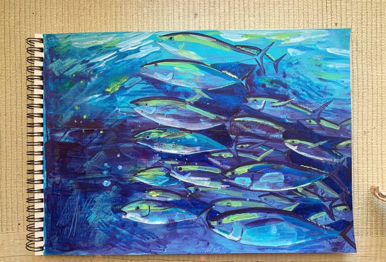 Original Abstract Expressionism Animal Painting by Olga Pascari