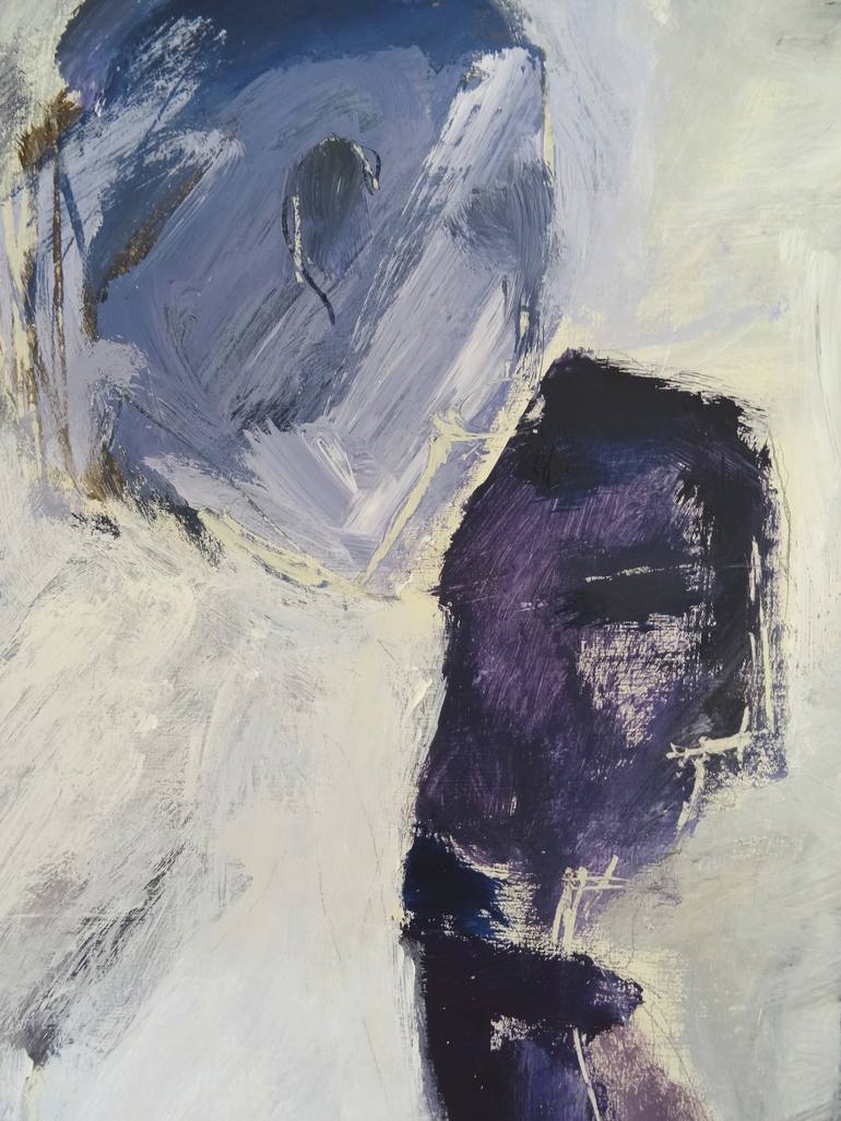 Original Abstract Expressionism People Painting by Gerlind Hentze